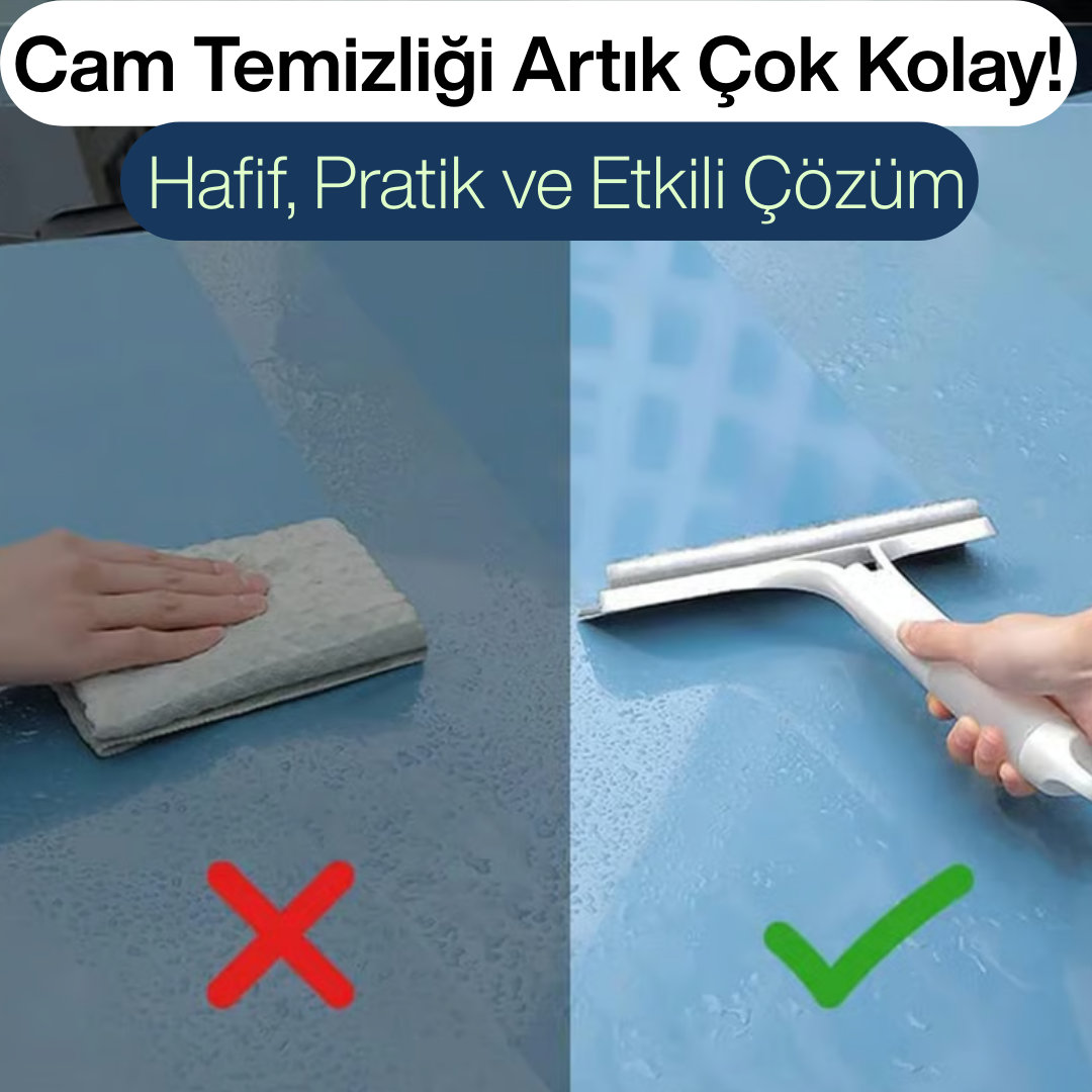 3’ü 1 Arada Spreyli Cam Temizleyici