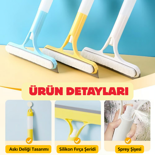 3’ü 1 Arada Spreyli Cam Temizleyici